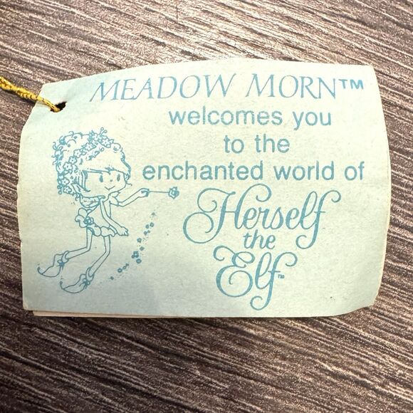 Vintage Herself the Elf Meadow Morn doll Porcelain Ceramic figurine 1984 W/ Tag - Picture 5 of 10